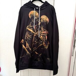 Eternal Love Skeletons Kissing Hoodie